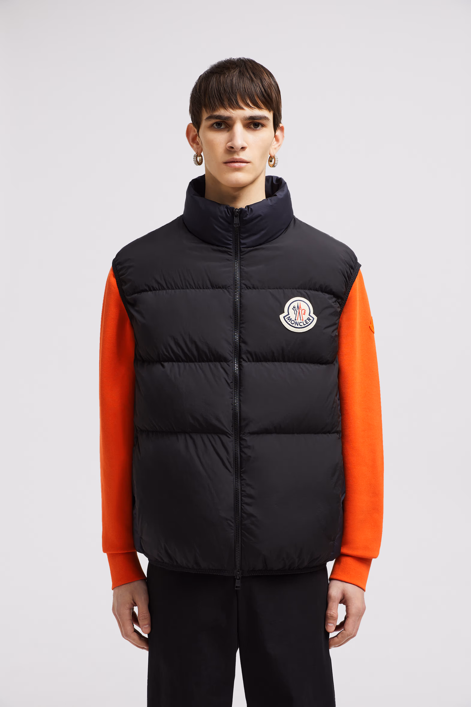 Almaz Down Vest Men Black & Navy Blue Moncler 3